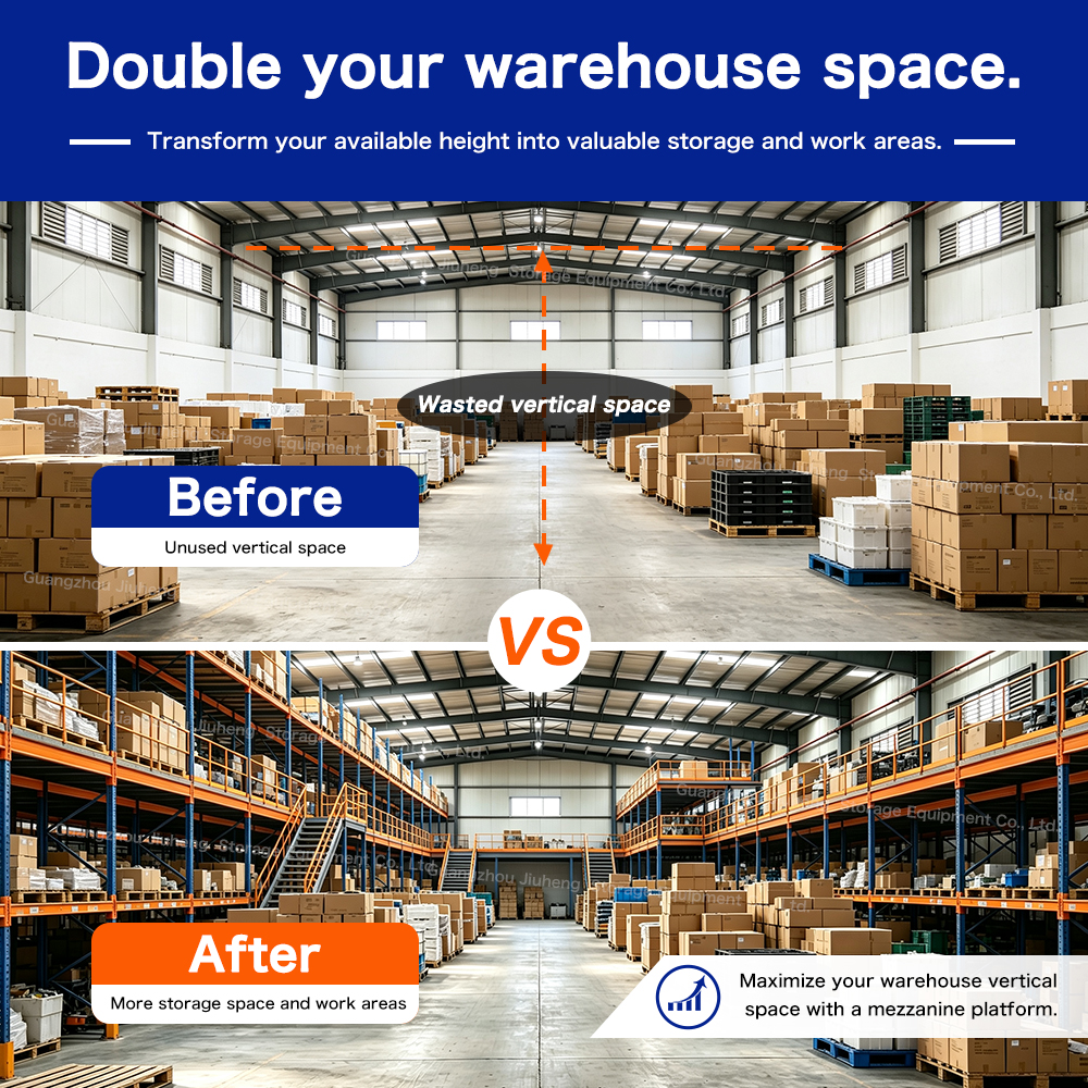 OEM Heavy Duty Steel Mezzanine Floor Storage Rack Multi Level Warehouse Platform Industrial Shelving Customized Manufacturer