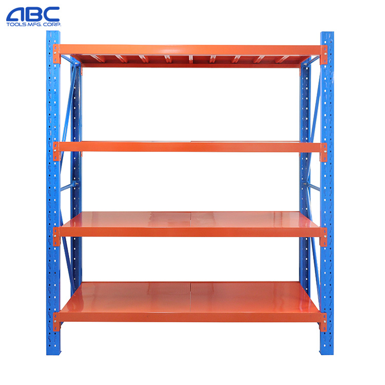 ABCTOOLS Heavy Duty Boltless Storage Shelving 4 Layer Adjustable Industrial Metal Rack Warehouse Steel Shelf Garage Organizer