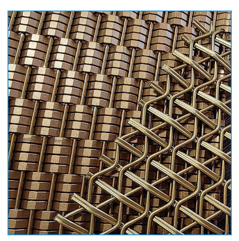 Stainless Steel Woven Wire Mesh Expanded Mesh Decorative Metal Mesh Sheet Grilles With Bending &amp; Cutting Services For Cabinets