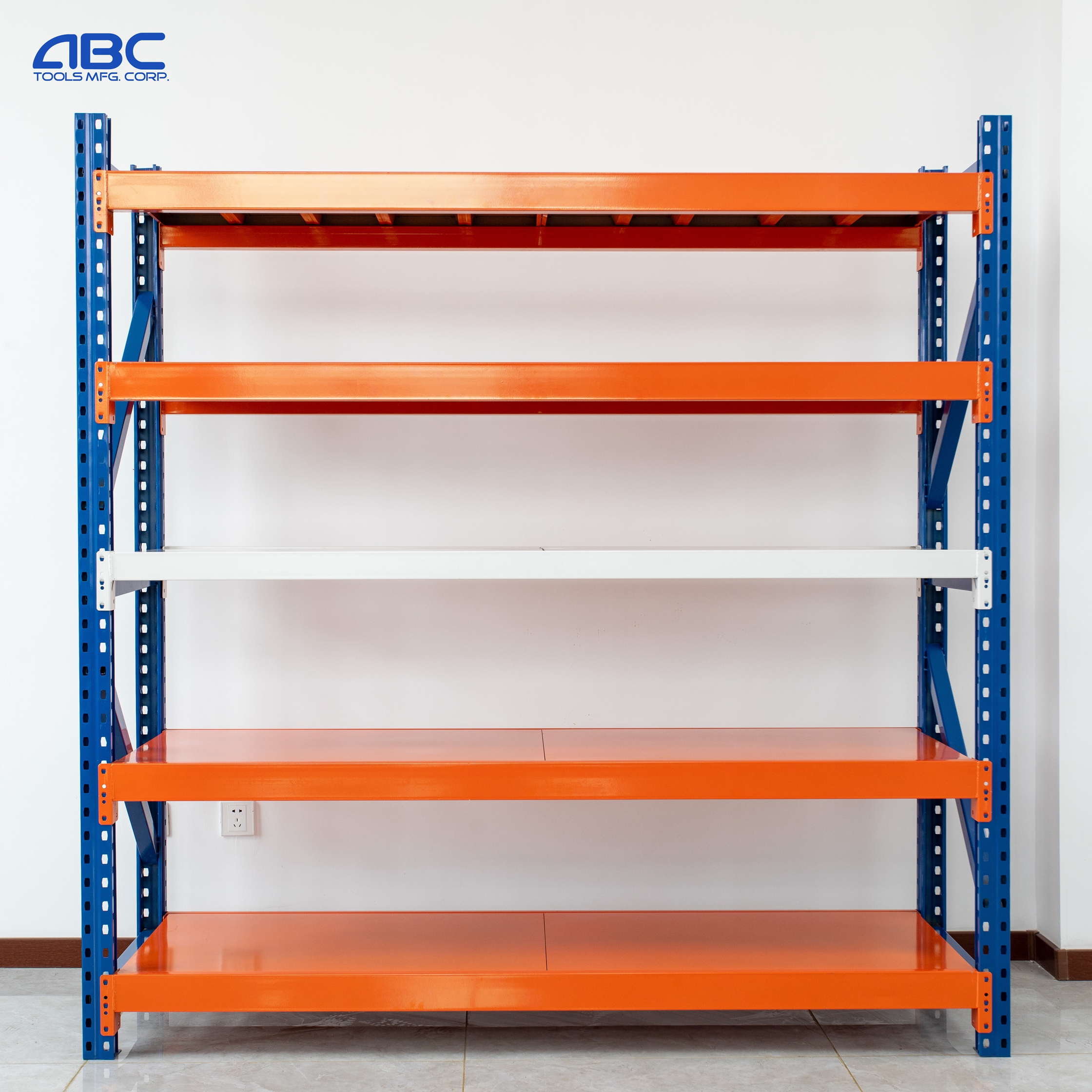 ABCTOOLS Heavy Duty Boltless Storage Shelving 4 Layer Adjustable Industrial Metal Rack Warehouse Steel Shelf Garage Organizer