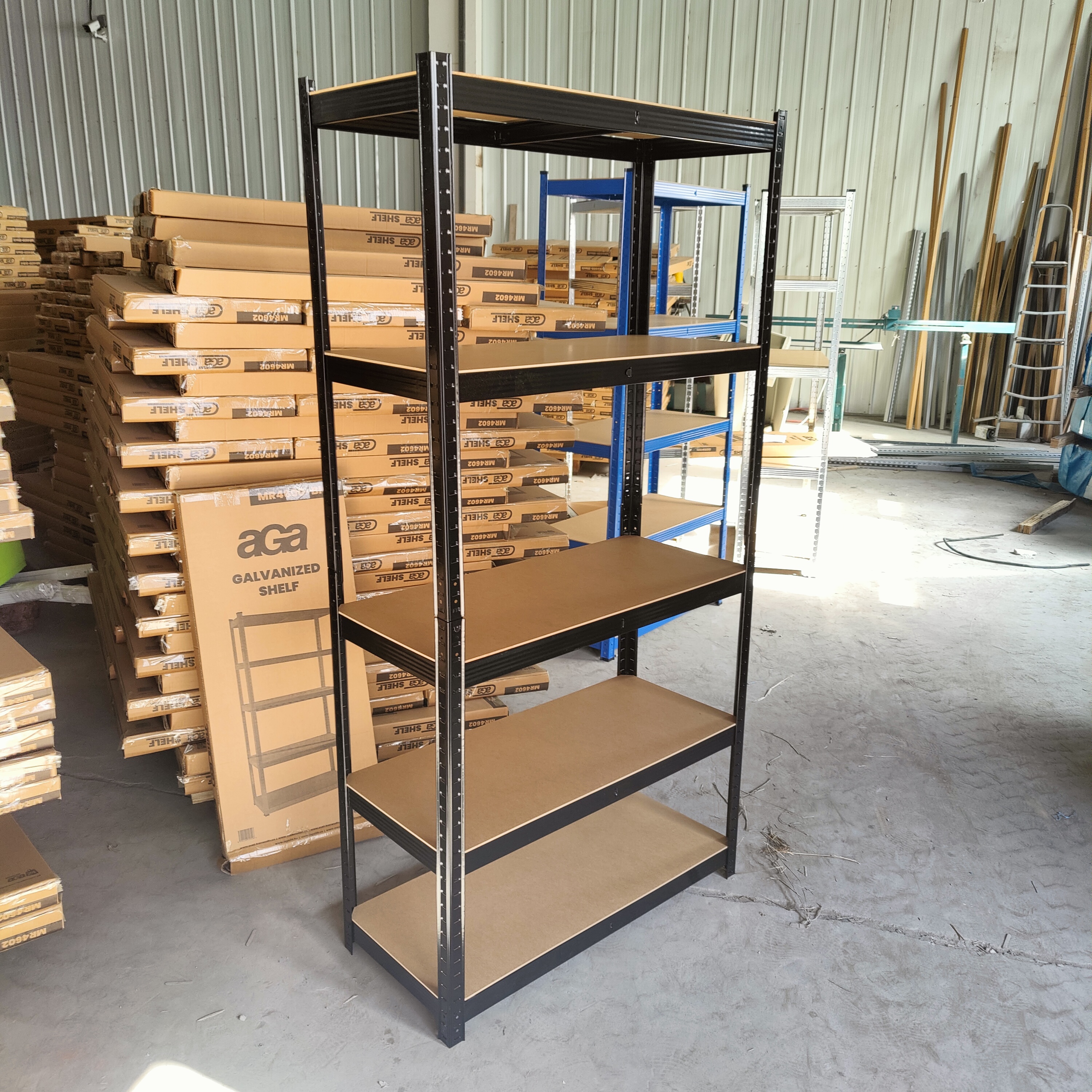 Heavy Duty Metal Shelving Unit Cold-Rolled Steel Racking Plate Mold Storage Goods Shelf Rack System Storage Boltless Rack