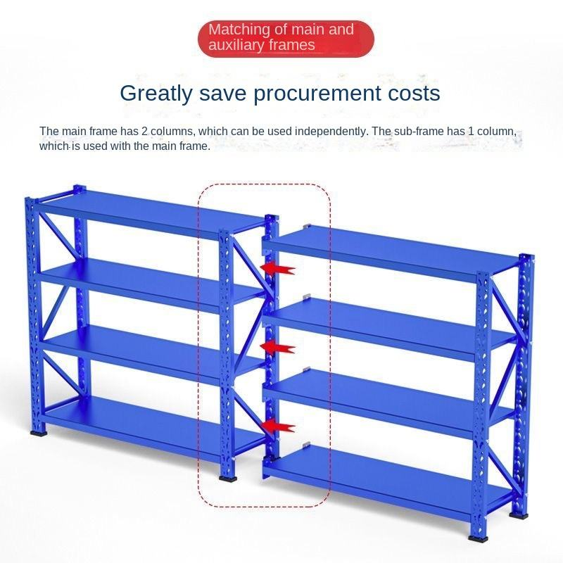DingNuo Heavy Duty Boltless Steel Multi-Level Adjustable Powder Coated Corrosion Protection Storage Racks Pallet Support Bar for