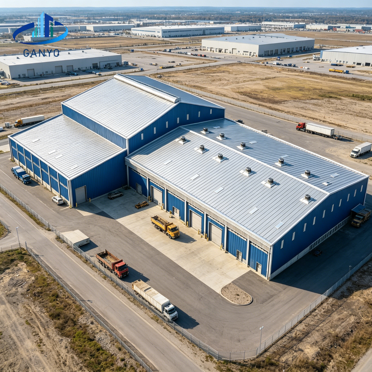 2-Floor Steel Structure Warehouse Double-Deck Portal Frame Storage Building with Mezzanine Layout