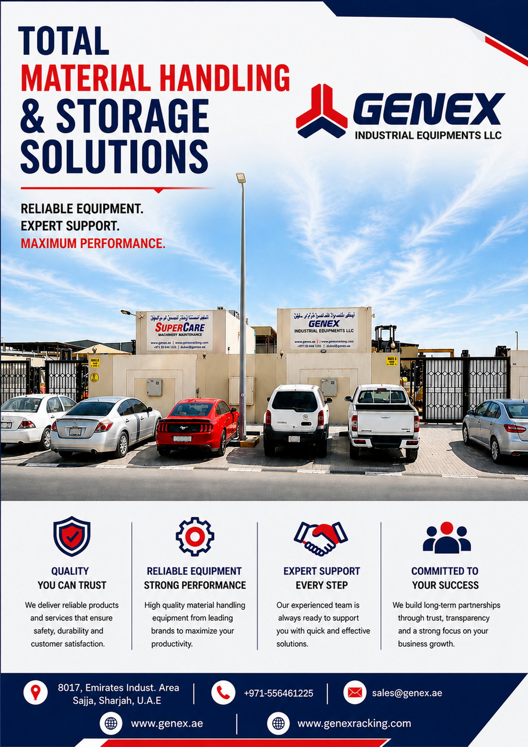 Industrial heavy duty warehouse shelving and frame assembly in Dubai