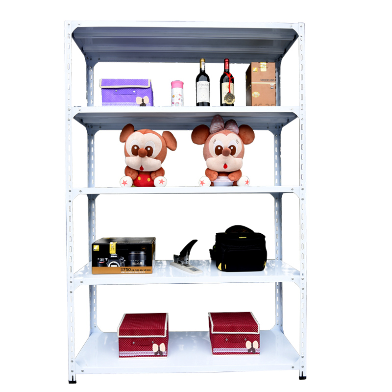 Light Heavy Duty 5 Layer Level Bolt Black Angle Iron Steel Metal 5 Tier Warehouse Storage Racks Garage Shelves Unit