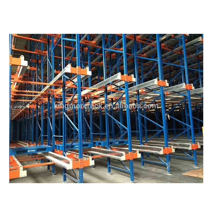 Heavy Duty Automatic Radio Shuttle Rack High Efficiency Automated Pallet Storage Racking System FILO/FIFO