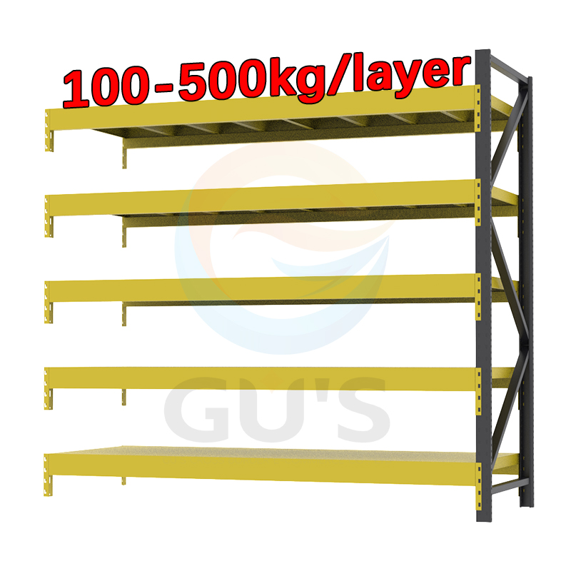 Light Duty 4-Tier Steel Metal Storage Rack Shelves Corrosion Protected Home And Garage Racking For Warehouse Use