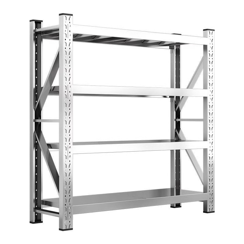 Commercial Duty 4 Tier Stainless SteelShelving Rack Storage Capacity Storage Racks