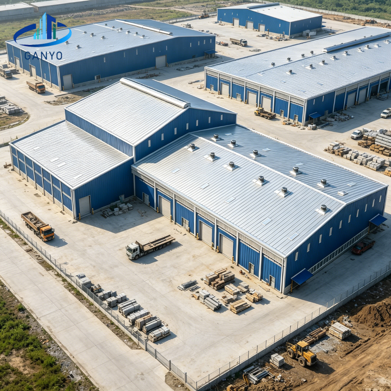2-Floor Steel Structure Warehouse Double-Deck Portal Frame Storage Building with Mezzanine Layout