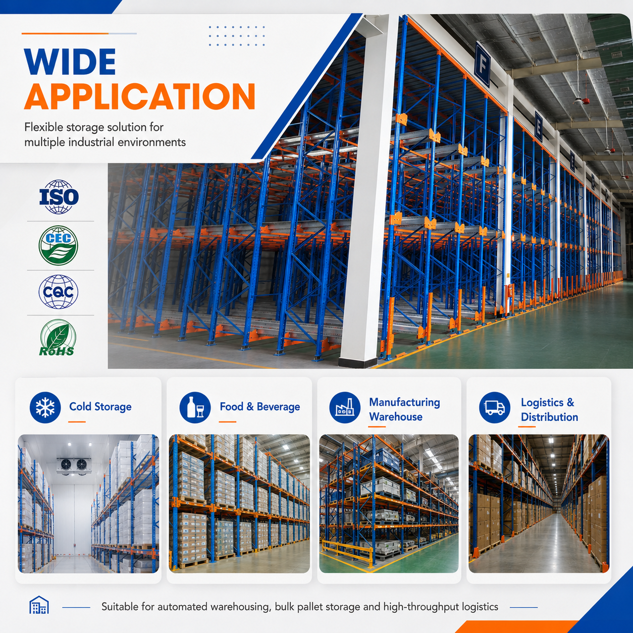 Factory Supply Radio Shuttle Rack Heavy Duty Pallet Shuttle Racking System High Density Warehouse Storage Custom OEM Supplier