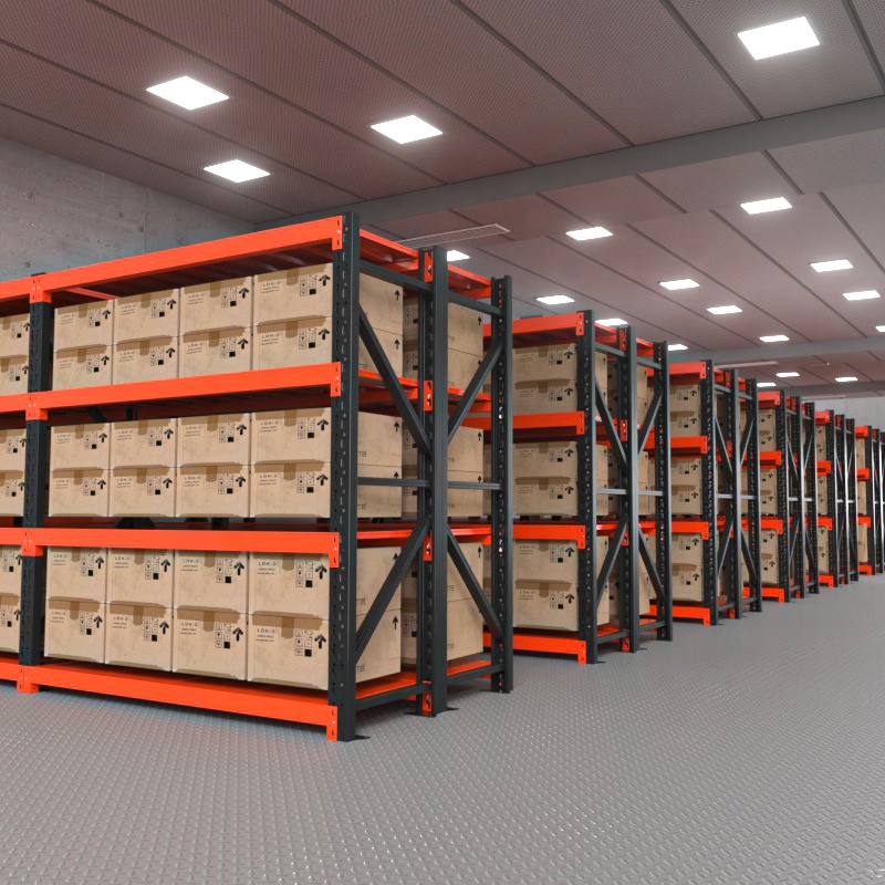 Boltless Adjustable 200kg/Layer Industrial Storage Shelf Steel Racks for Warehouse Metal Rack System with Corrosion Protection