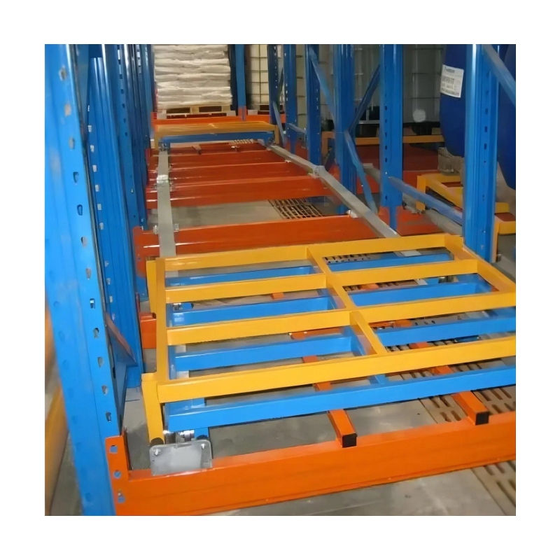 Custom Storage System Stacking Racks Shelves Warehouse Rack Push Back Pallet Racking With Guide Rail