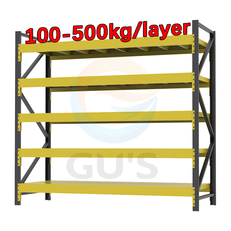 Light Duty 4-Tier Steel Metal Storage Rack Shelves Corrosion Protected Home And Garage Racking For Warehouse Use