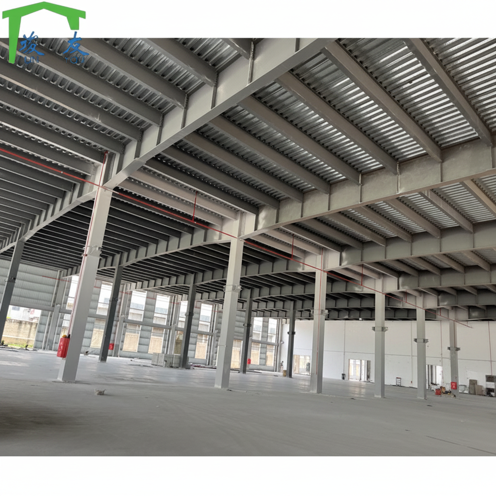Light Steel Structure Prefabricated Two Story Factory Building With Mezzanine Floor And Workshop