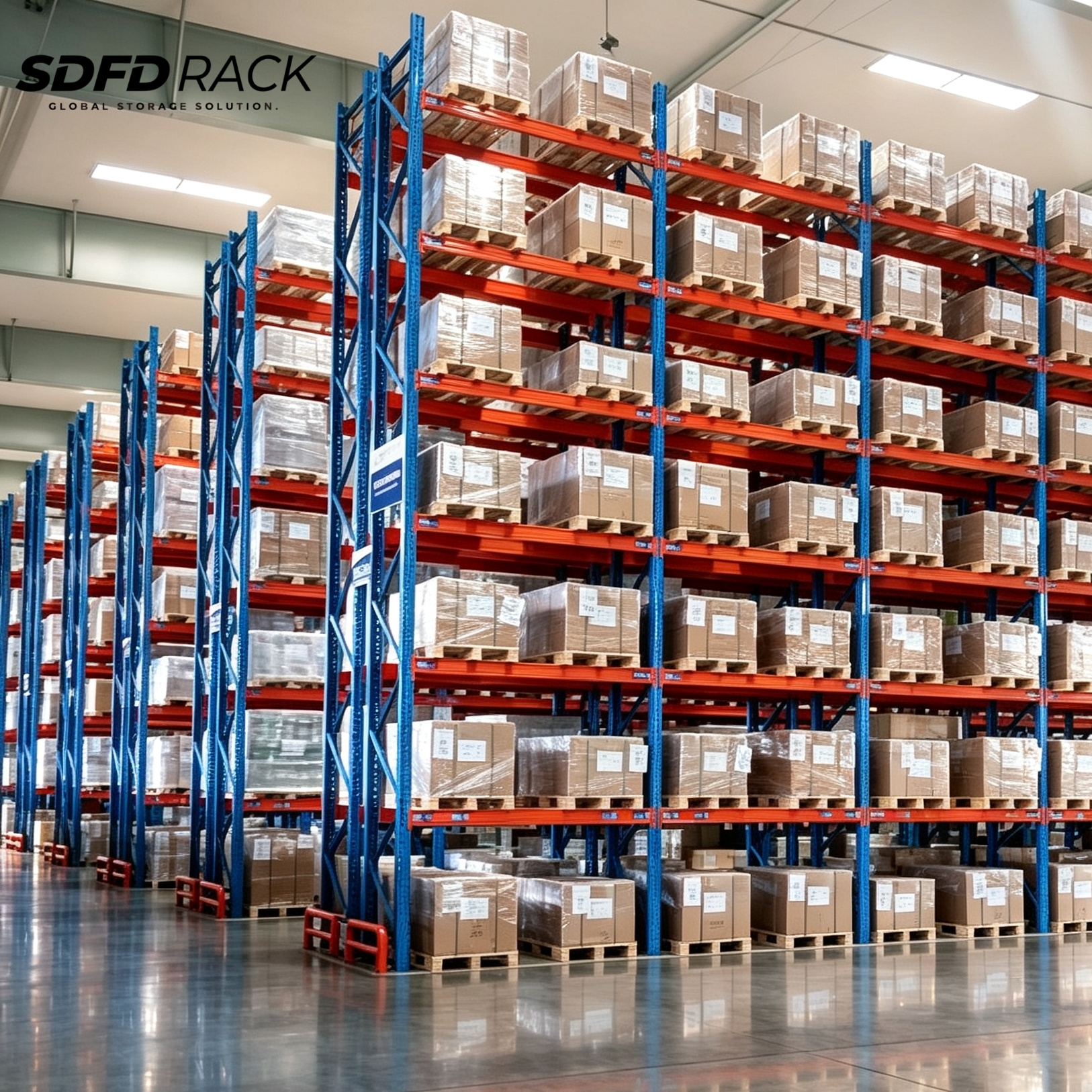 Heavy Duty Industrial Pallet Racks Customized 5 Level American Teardrop Pallet Racking System for Oil Warehouse Storage