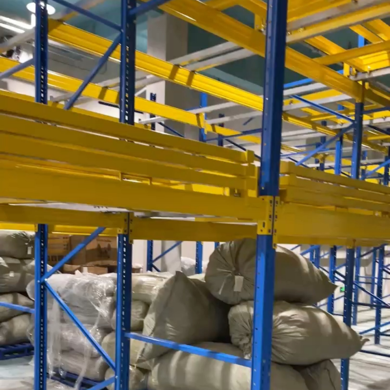 New Function Teardrop Industrial Racks Metal Storage Warehouse Shelving Stack Rack Push Back Pallet Racking System in JINHUI