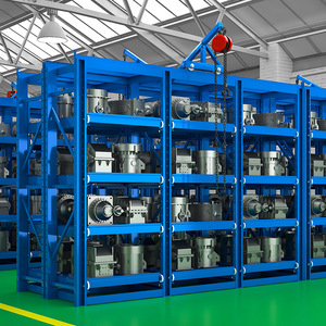 Warehouse Heavy Duty 4-Layer Boltless Black Powder Coated Stainless Steel Mold Rack Anti-rust Pallet Support Bar for Plastic
