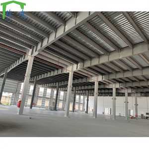 Light Steel Structure Prefabricated Two Story Factory Building With Mezzanine Floor And Workshop