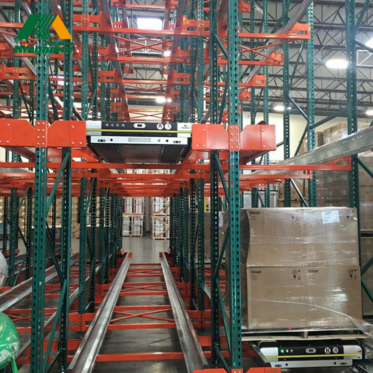 Heavy Duty Automatic Radio Shuttle Rack High Efficiency Automated Pallet Storage Racking System FILO/FIFO