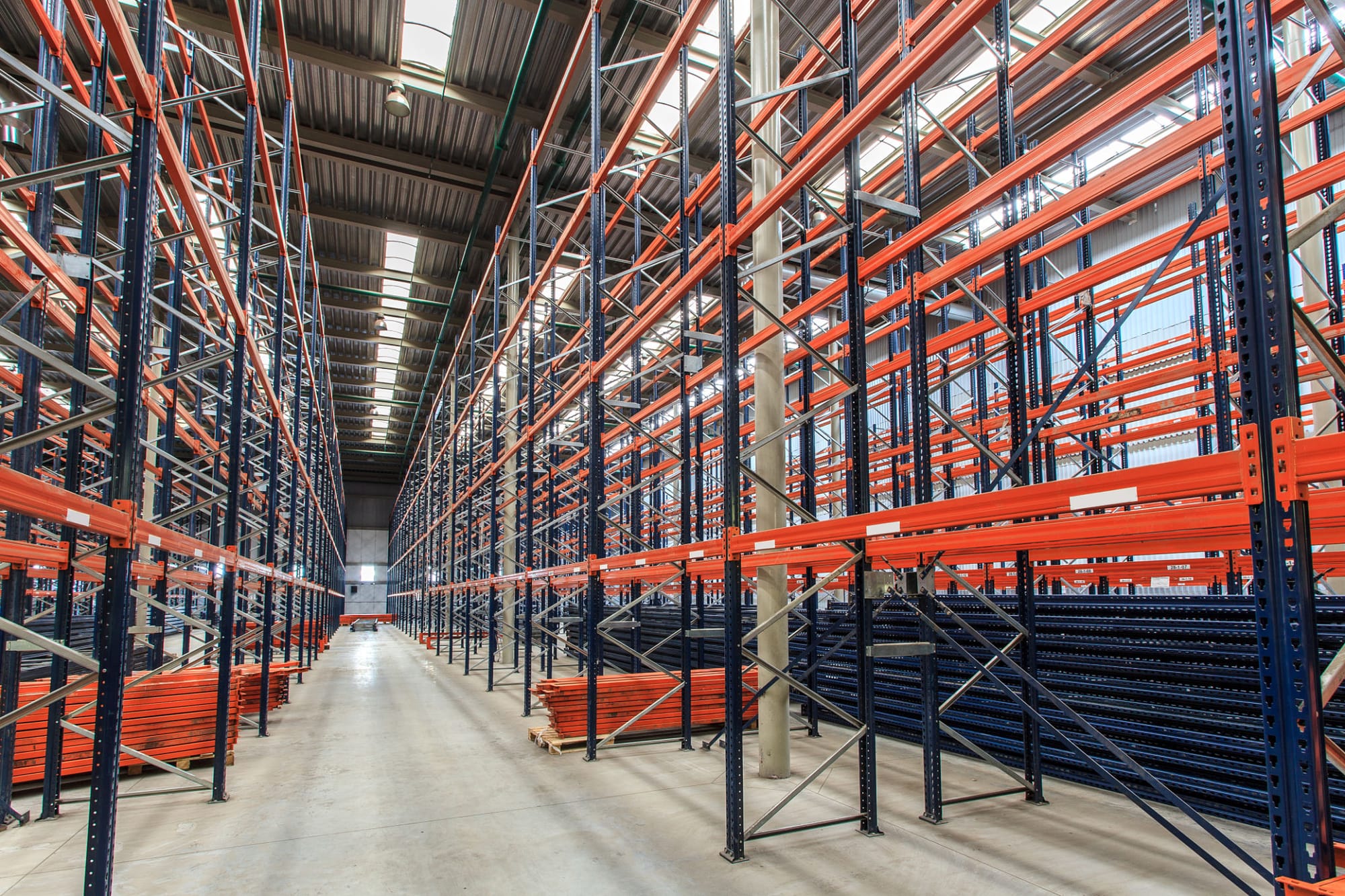 Industrial warehouse racking facility