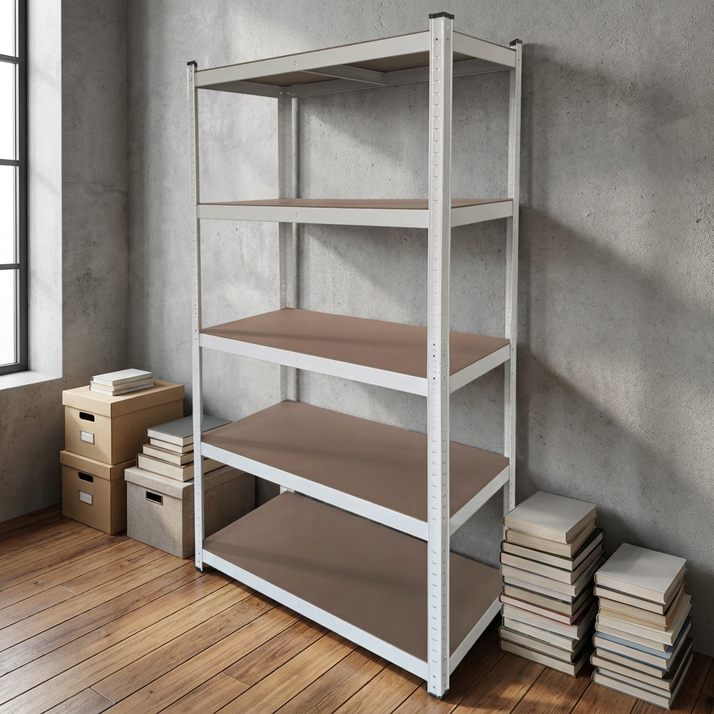 5 Tiers Warehouse Home Garage Adjustable Steel Metal Stacking Rack Storage Shelves