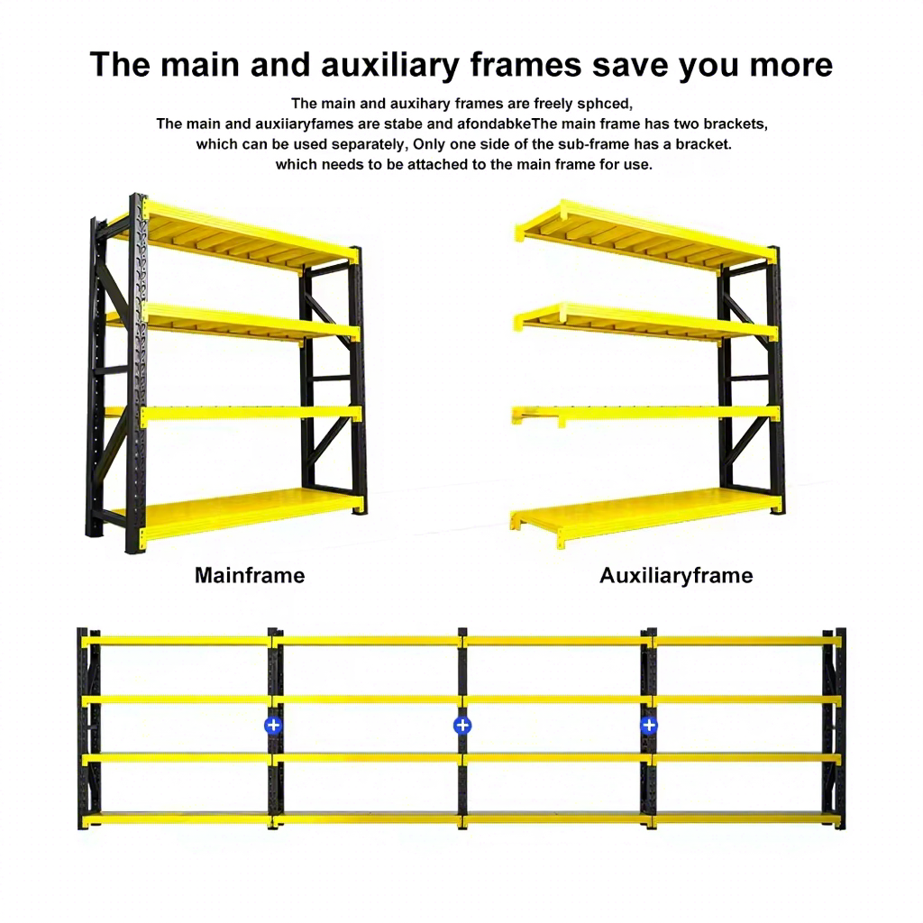 Boltless Adjustable Heavy-Duty Load-Bearing 500kg/Layer Steel Racks Warehouse Industrial Stack Storage Racking Shelving System