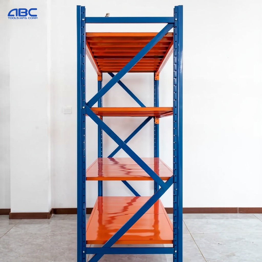 ABCTOOLS Heavy Duty Boltless Storage Shelving 4 Layer Adjustable Industrial Metal Rack Warehouse Steel Shelf Garage Organizer