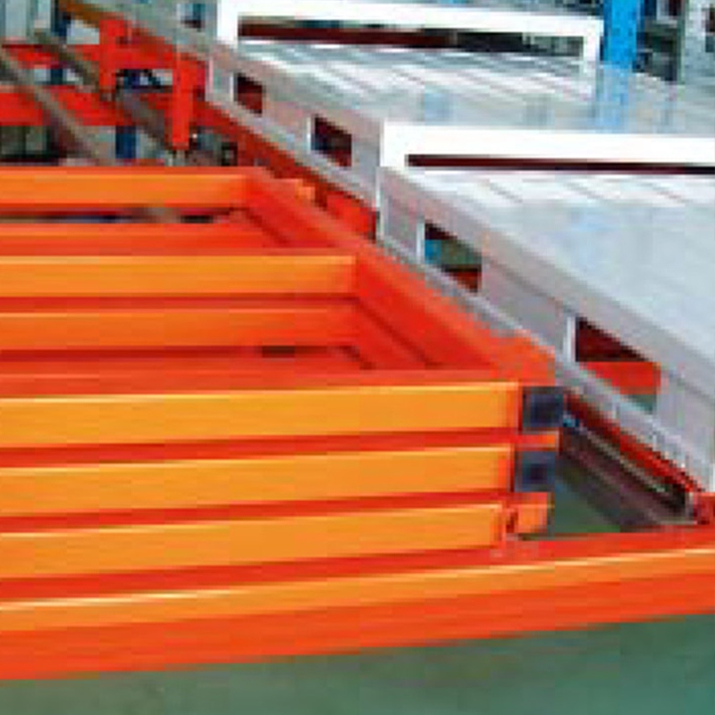 Durable Metal Push-back Pallet Rack with Powder Coating for Warehouse Storage