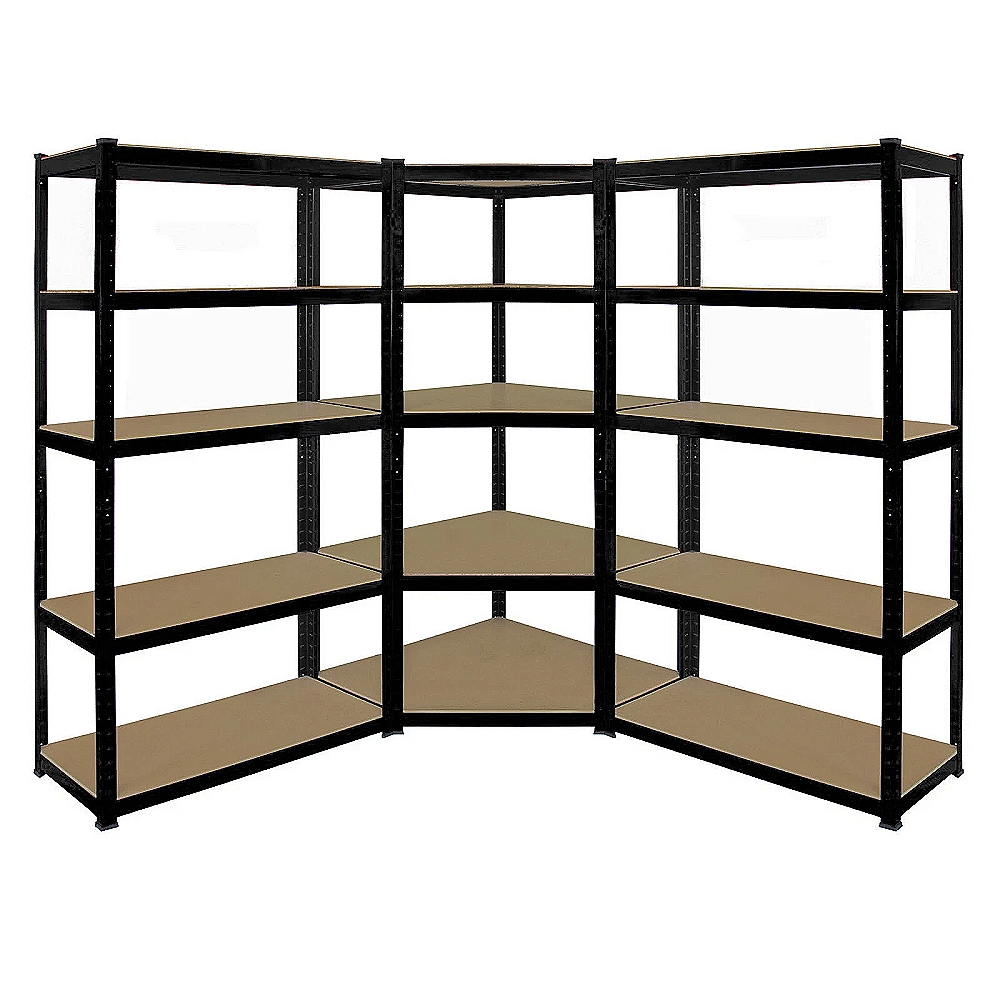 Good Quality Store Black / Silver Racking Storage Shelf Pallet Shelving Warehouse Rack System Metal 5 Layers Steel Shelving