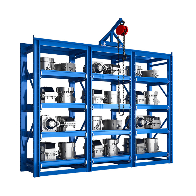 Warehouse Heavy Duty 4-Layer Boltless Black Powder Coated Stainless Steel Mold Rack Anti-rust Pallet Support Bar for Plastic