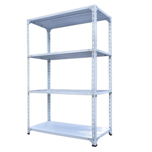 Light Heavy Duty 5 Layer Level Bolt Black Angle Iron Steel Metal 5 Tier Warehouse Storage Racks Garage Shelves Unit