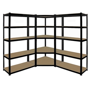 Good Quality Store Black / Silver Racking Storage Shelf Pallet Shelving Warehouse Rack System Metal 5 Layers Steel Shelving