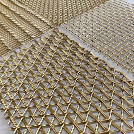 Stainless Steel Woven Wire Mesh Expanded Mesh Decorative Metal Mesh Sheet Grilles With Bending &amp; Cutting Services For Cabinets