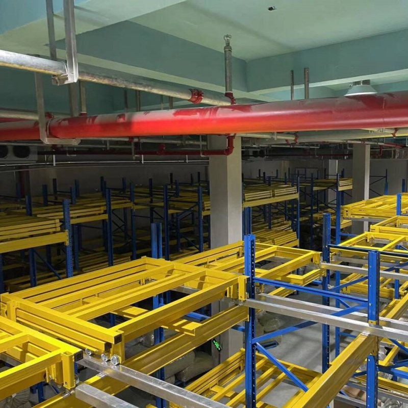 New Function Teardrop Industrial Racks Metal Storage Warehouse Shelving Stack Rack Push Back Pallet Racking System in JINHUI