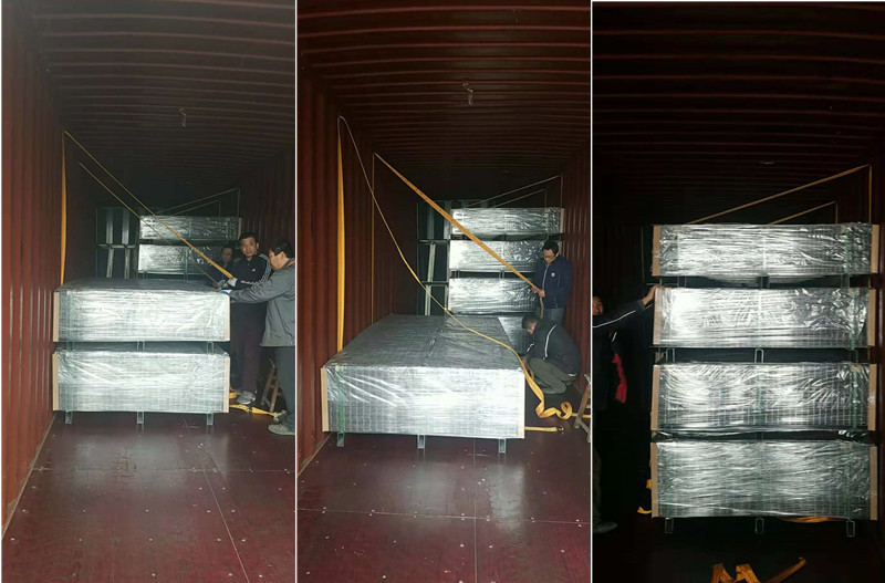 Loading on 40ft high container by pallet