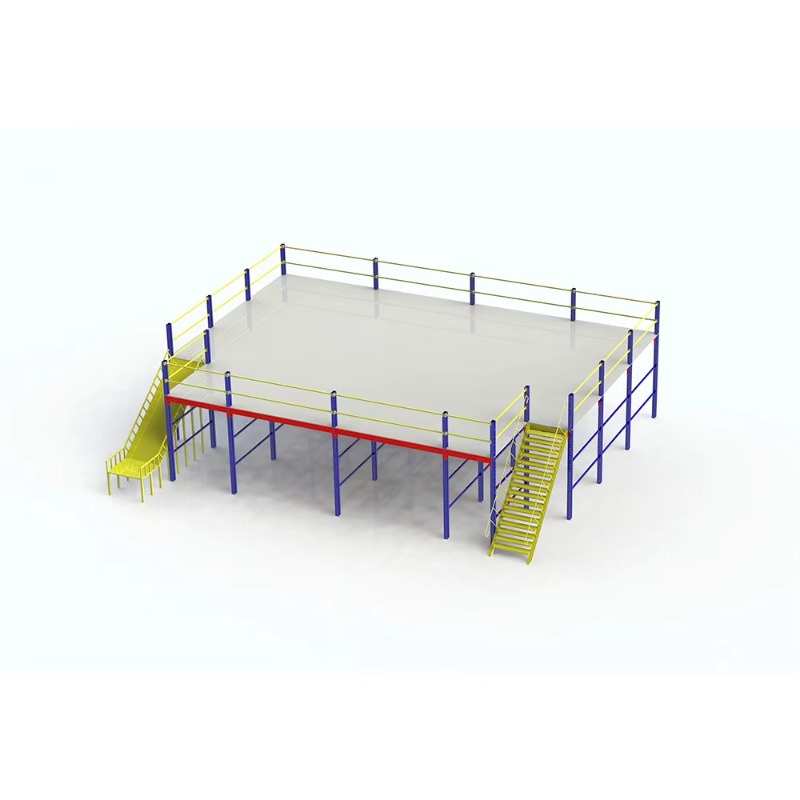 Modular Mezzanine Platform Powder Coated Steel Multi Level Loft Shelving for Industrial Factory Warehouse Storage