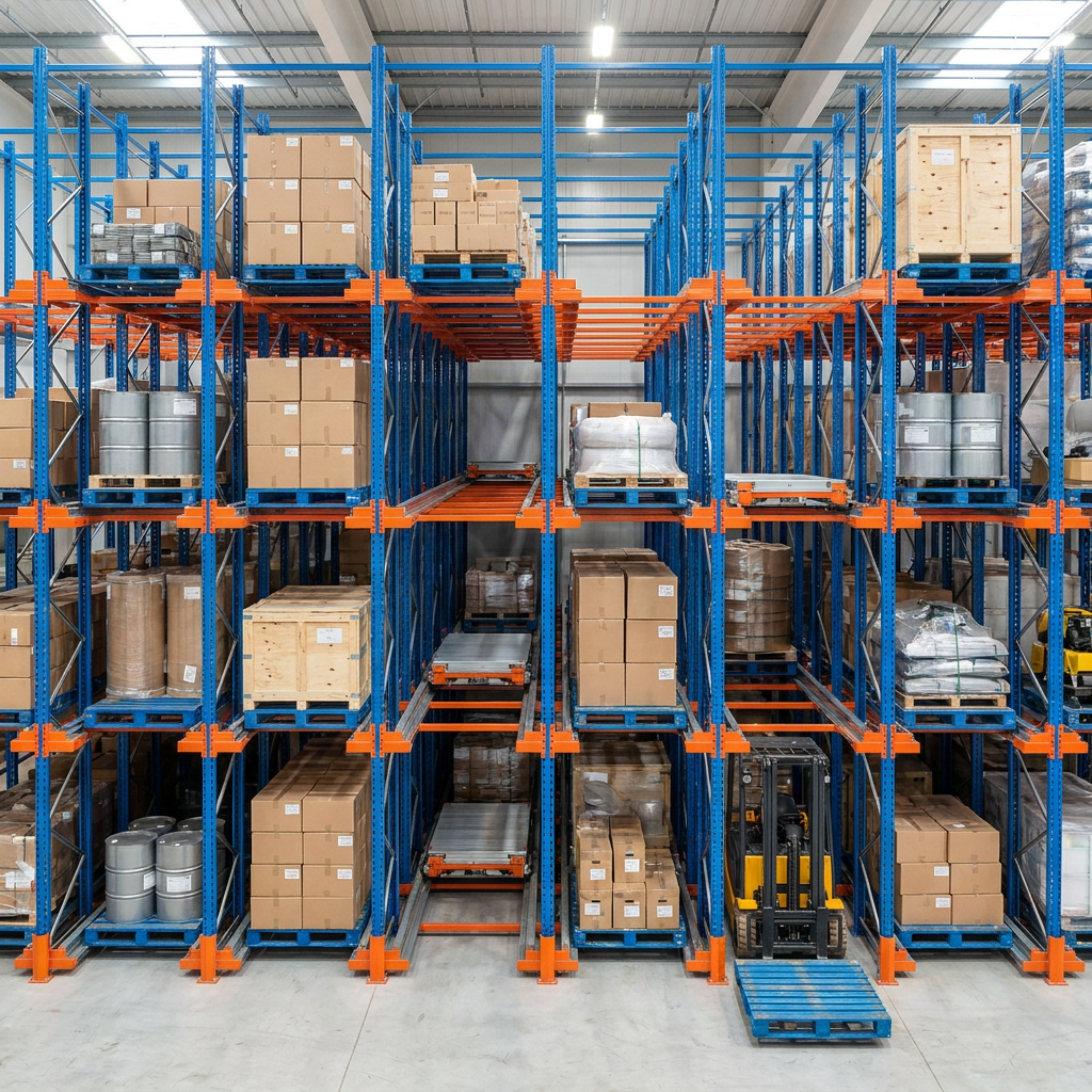 Automated Storage System Radio Shuttle Racking Industrial High Density Shuttle Rack for Retail Center