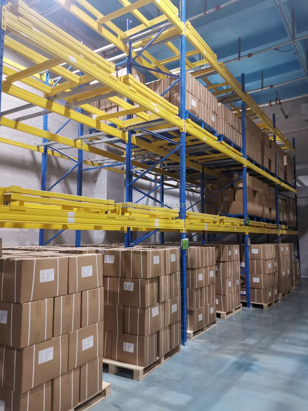 China Supplier Jinhui Hot Seller Warehouse Racking Storage Shelf Push Back Metal Pallet Rack For Industry