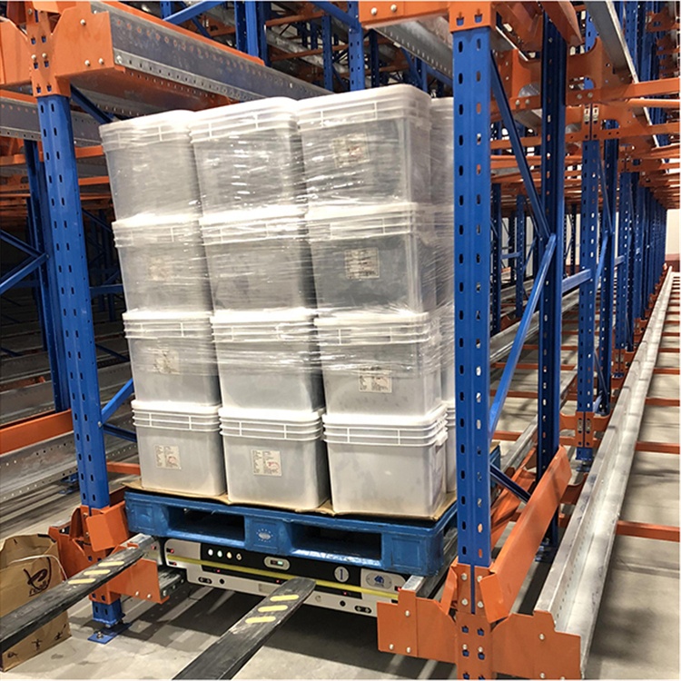 Automated Radio Shuttle Car Industrial Shuttle Cart Radio-Controlled Pallet Shuttle For Warehouse Rack
