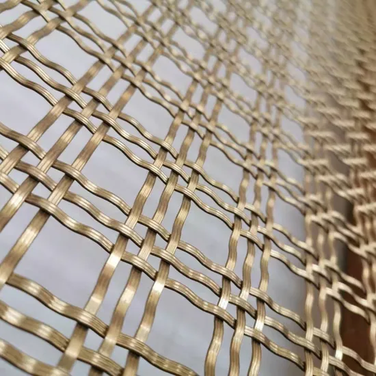 Stainless Steel Woven Wire Mesh Expanded Mesh Decorative Metal Mesh Sheet Grilles With Bending &amp; Cutting Services For Cabinets
