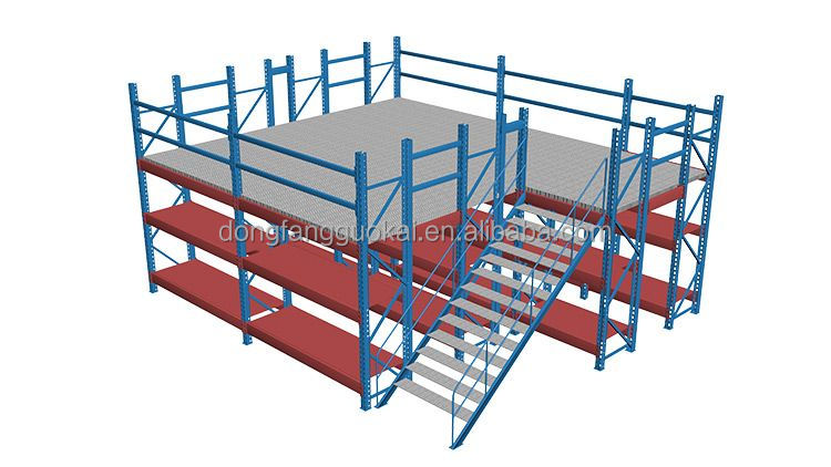 Mezzanine Racking System Steel Structure Mezzanine Platform Big Span Heavy Duty Weight Capacity for Warehouse Storage Solutions