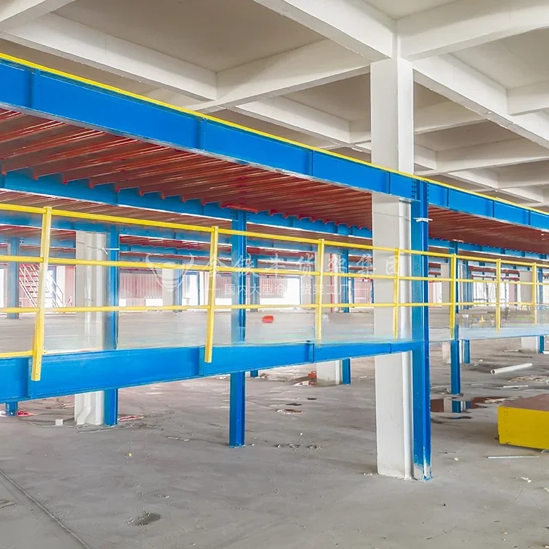 Modular Mezzanine Platform Powder Coated Steel Multi Level Loft Shelving for Industrial Factory Warehouse Storage
