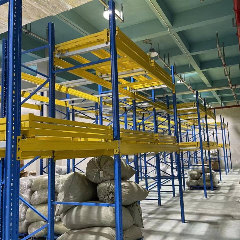New Function Teardrop Industrial Racks Metal Storage Warehouse Shelving Stack Rack Push Back Pallet Racking System in JINHUI